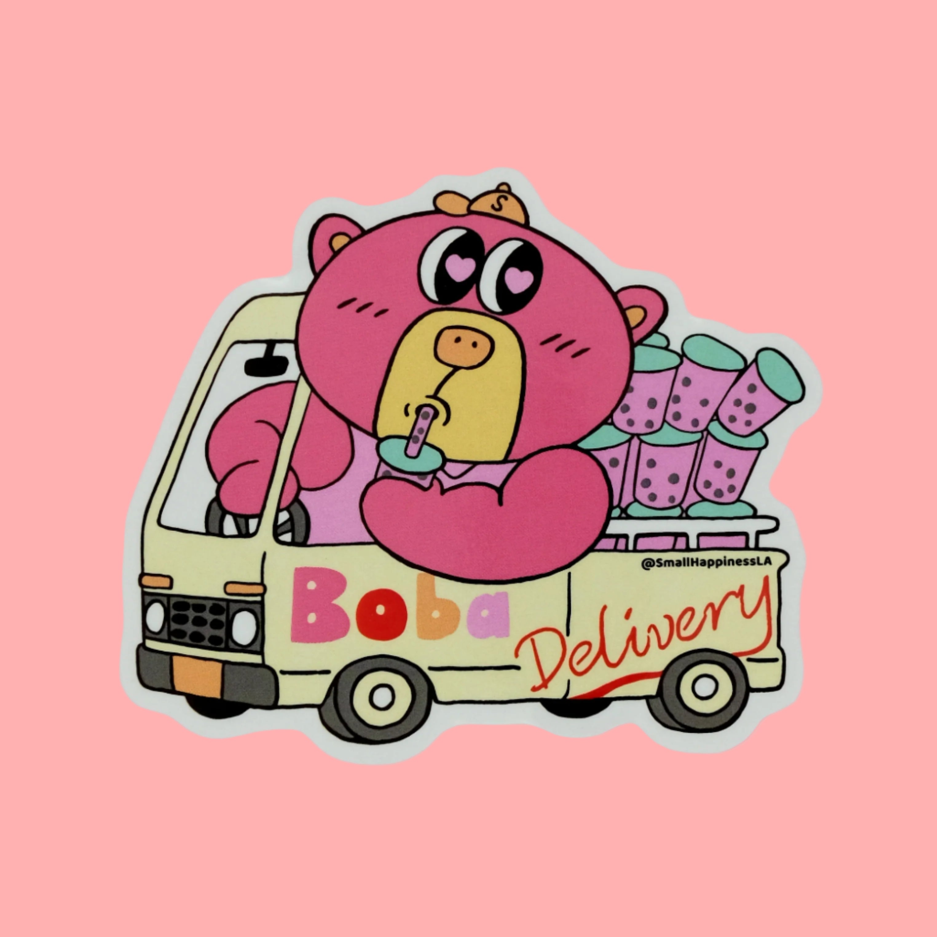 Boba Delivery Vinyl Sticker