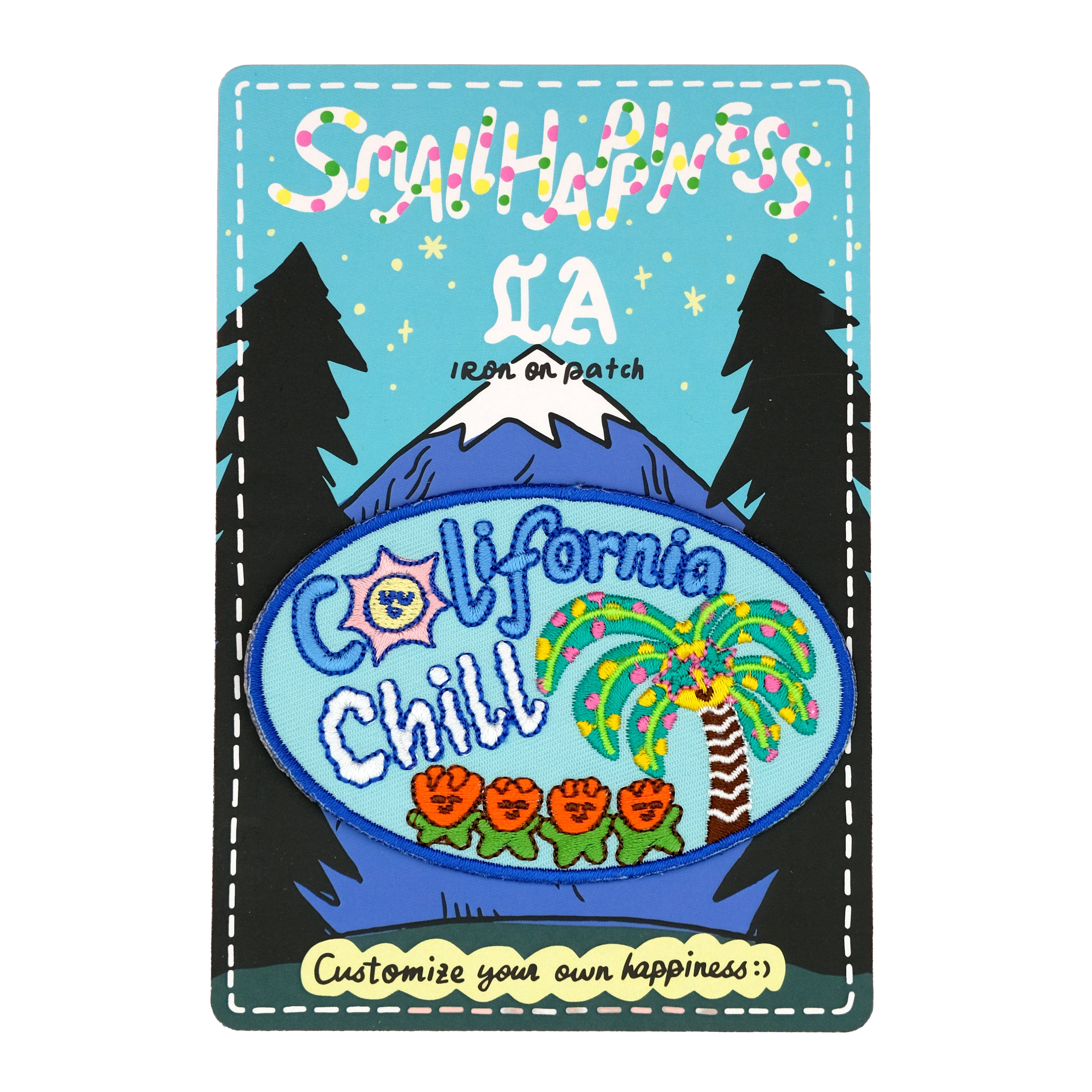 California Chill - Palm Tree Iron-on Embroidery Patch