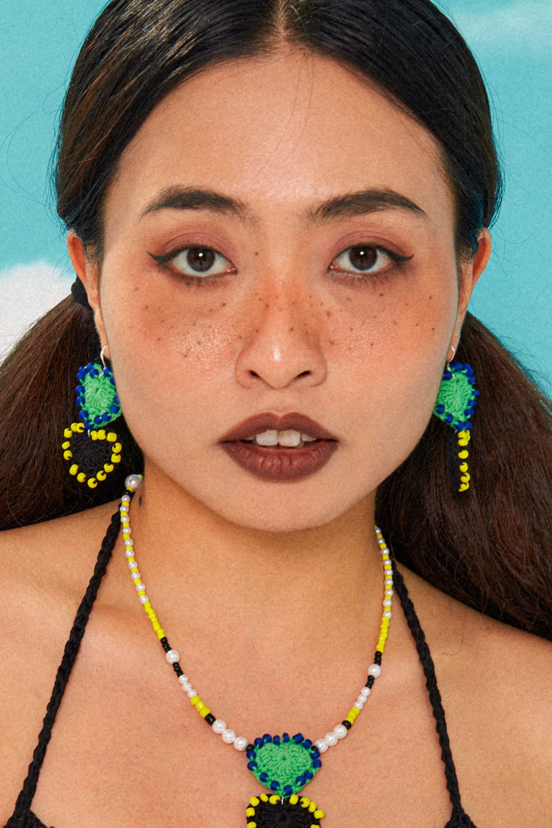 Dual Heart Crochet Earrings