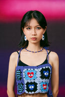 Evil Eye Crochet Earrings