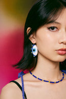 Evil Eye Crochet Earrings