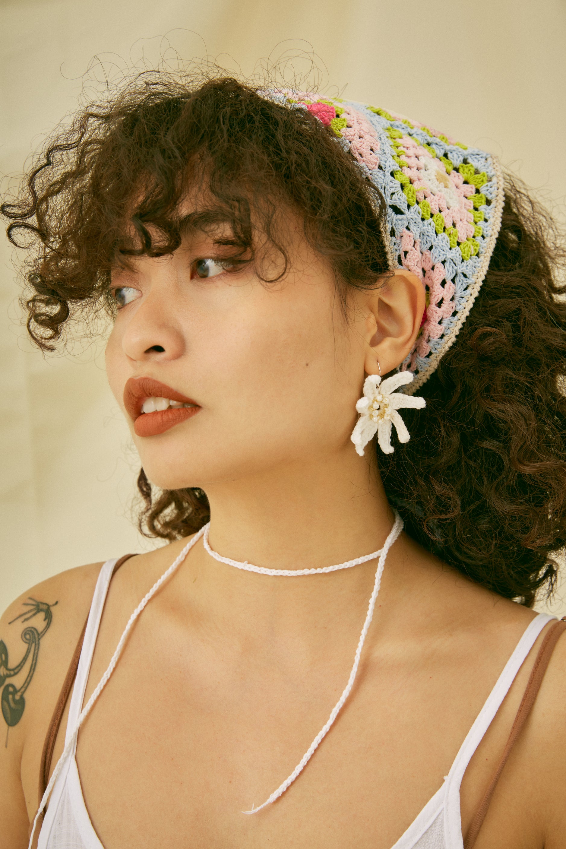 Granny Square Crochet Bandana (Pastel)