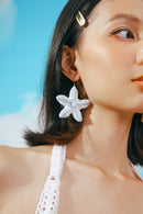 Blue Starfish Crochet Earrings