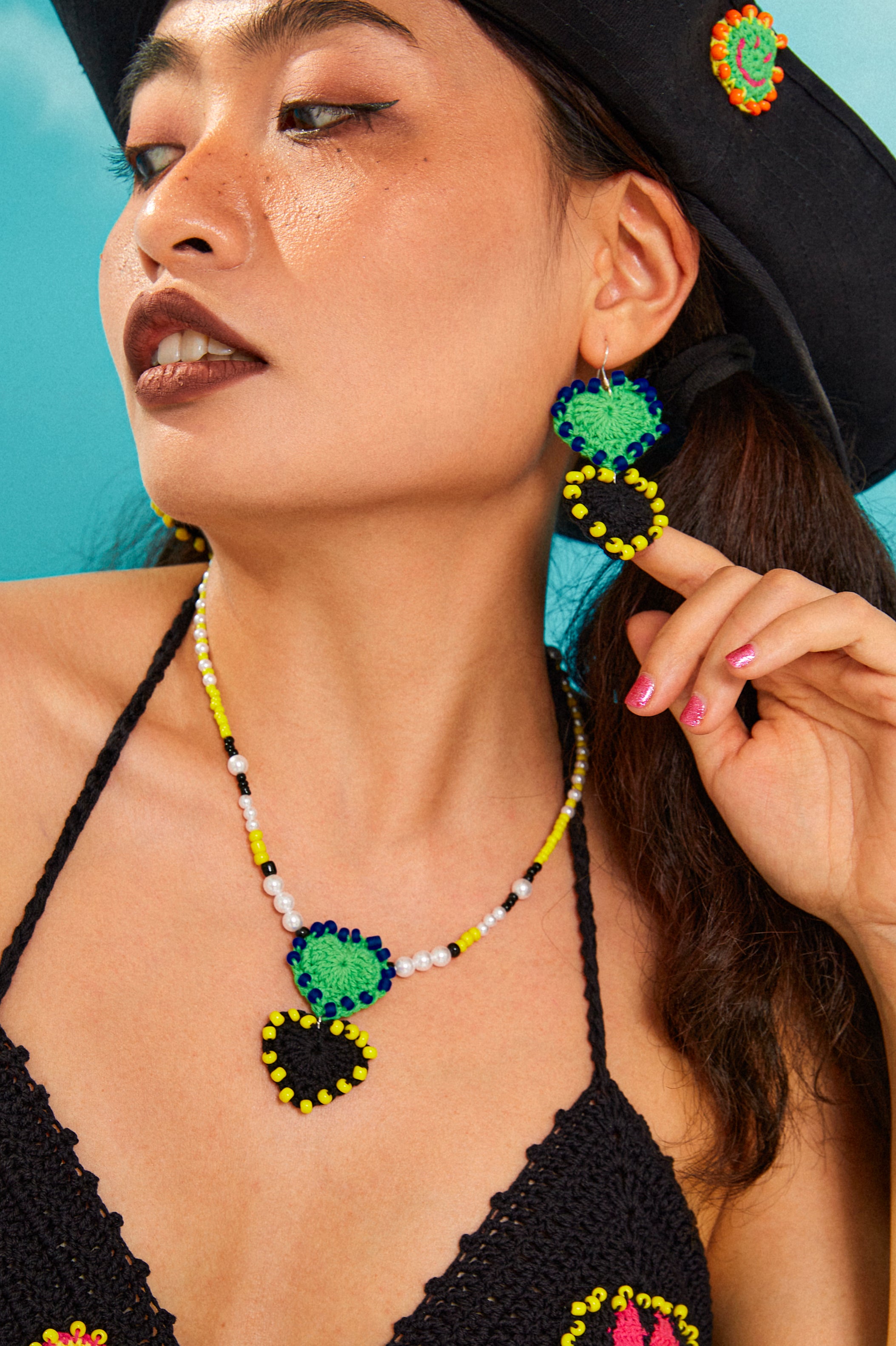 Dual Heart Crochet Earrings