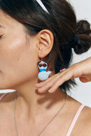 Chubby Cat Crochet Earrings