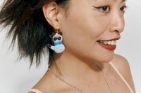 Chubby Cat Crochet Earrings