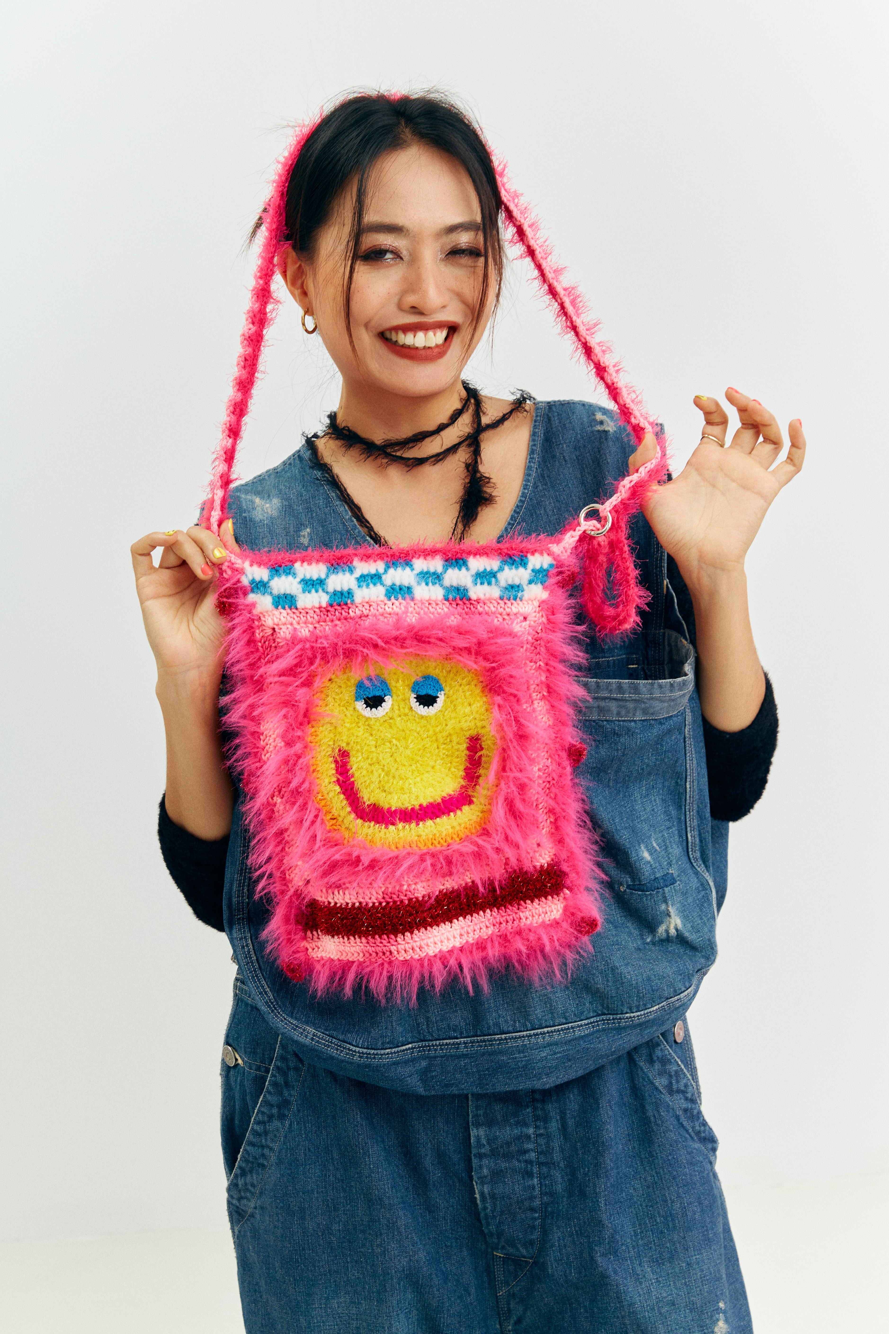Happy-Go-Lucky Crochet Shoulder Bag
