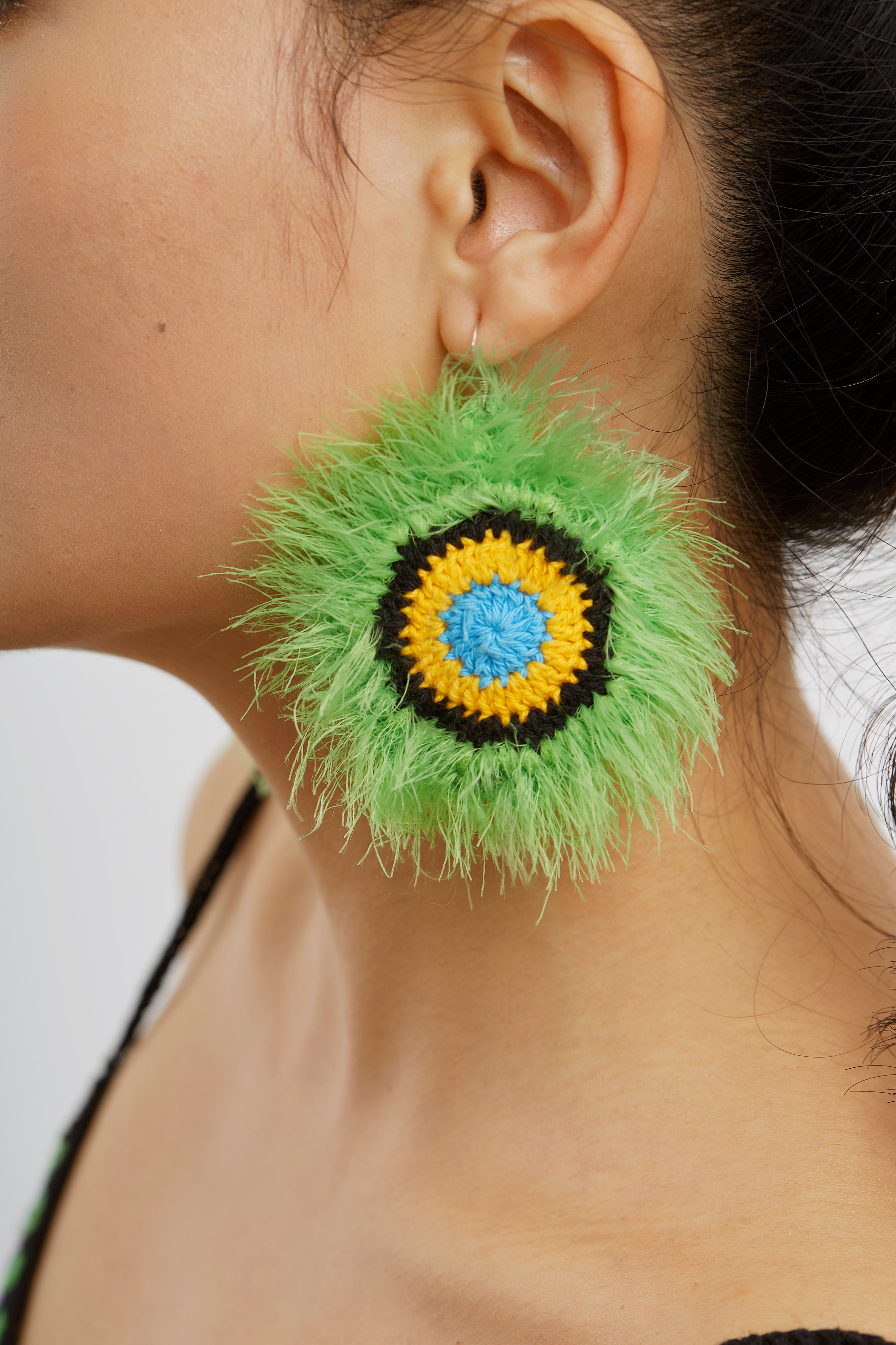 Funky Mandala Crochet Earrings