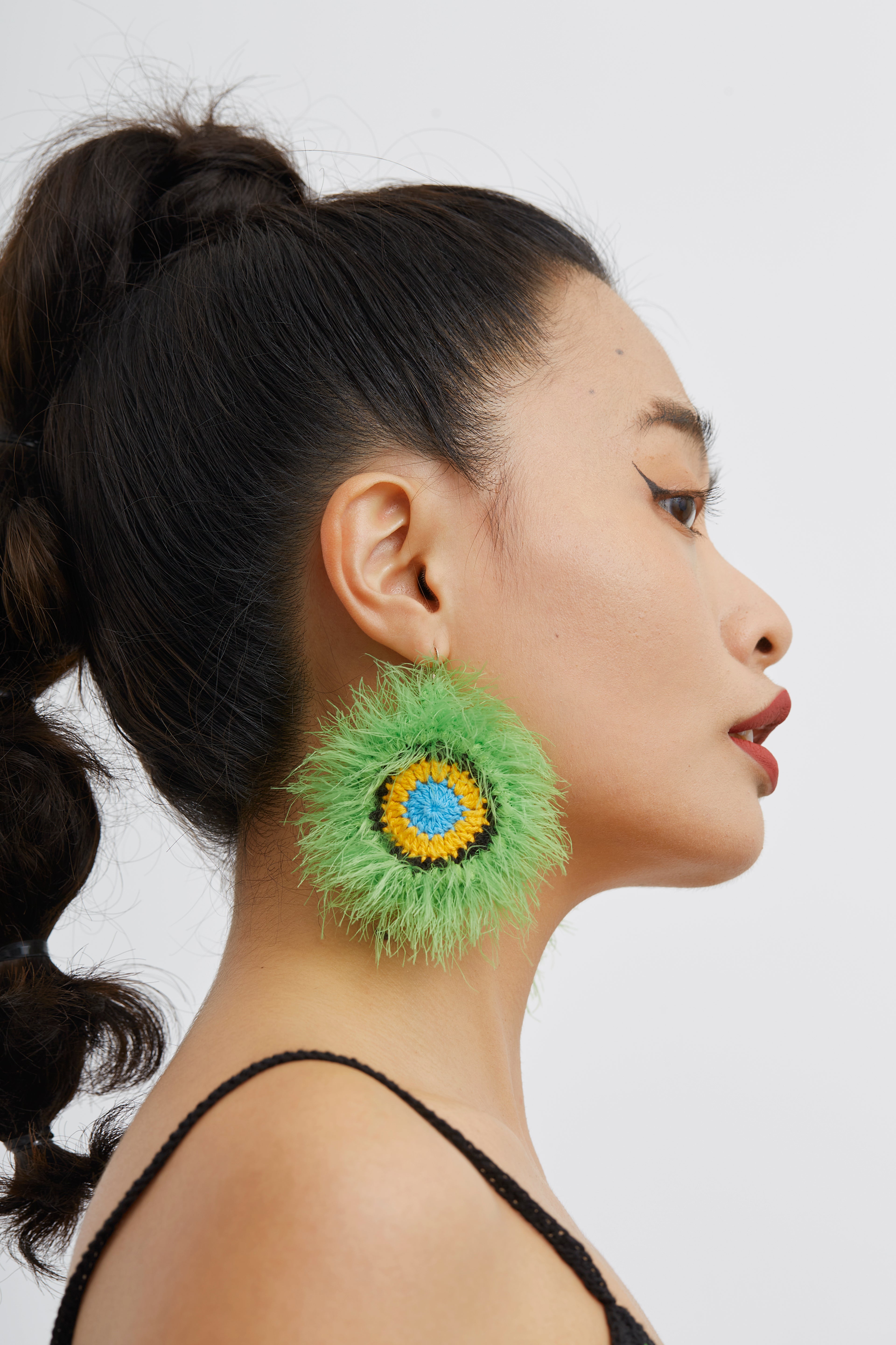 Funky Mandala Crochet Earrings
