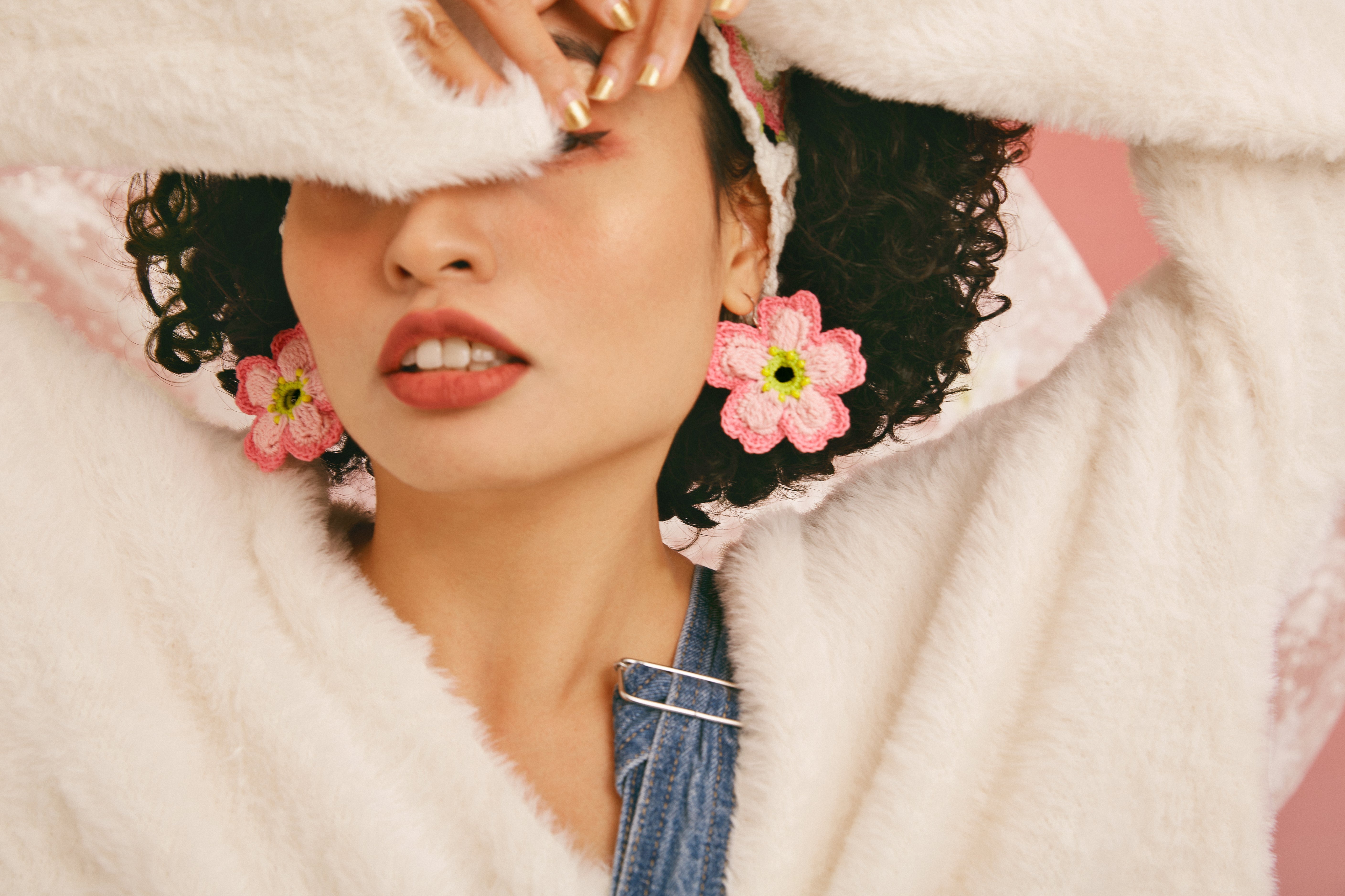 Cherry Blossom Crochet Earrings