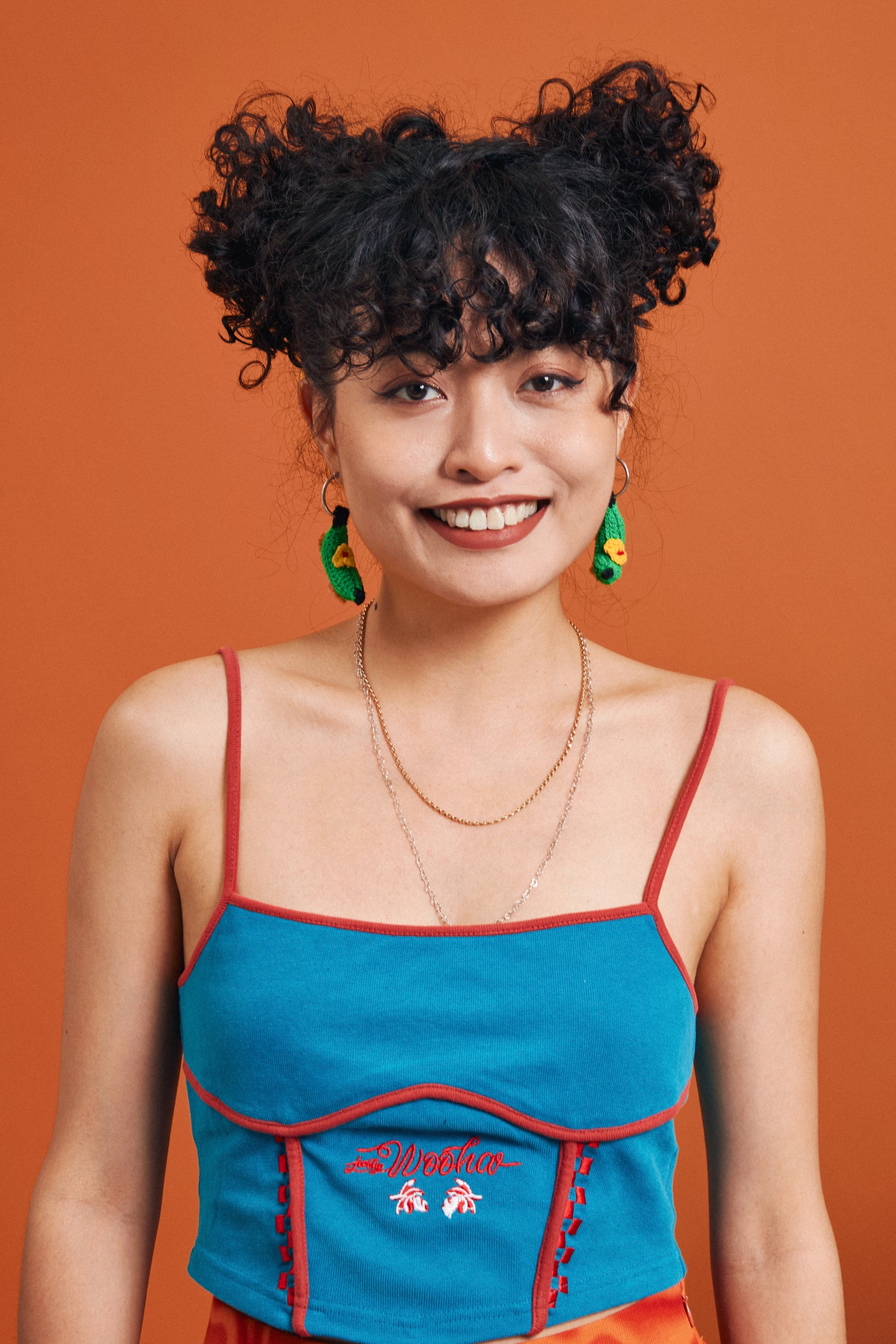 Green Banana Crochet Earrings