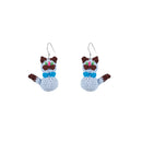 Chubby Cat Crochet Earrings
