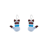 Chubby Cat Crochet Earrings