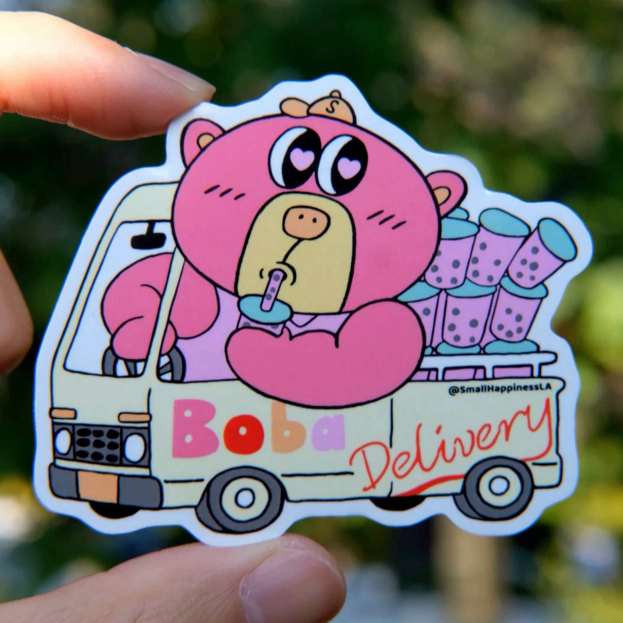 Boba Delivery Vinyl Sticker