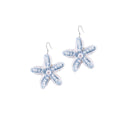 Blue Starfish Crochet Earrings