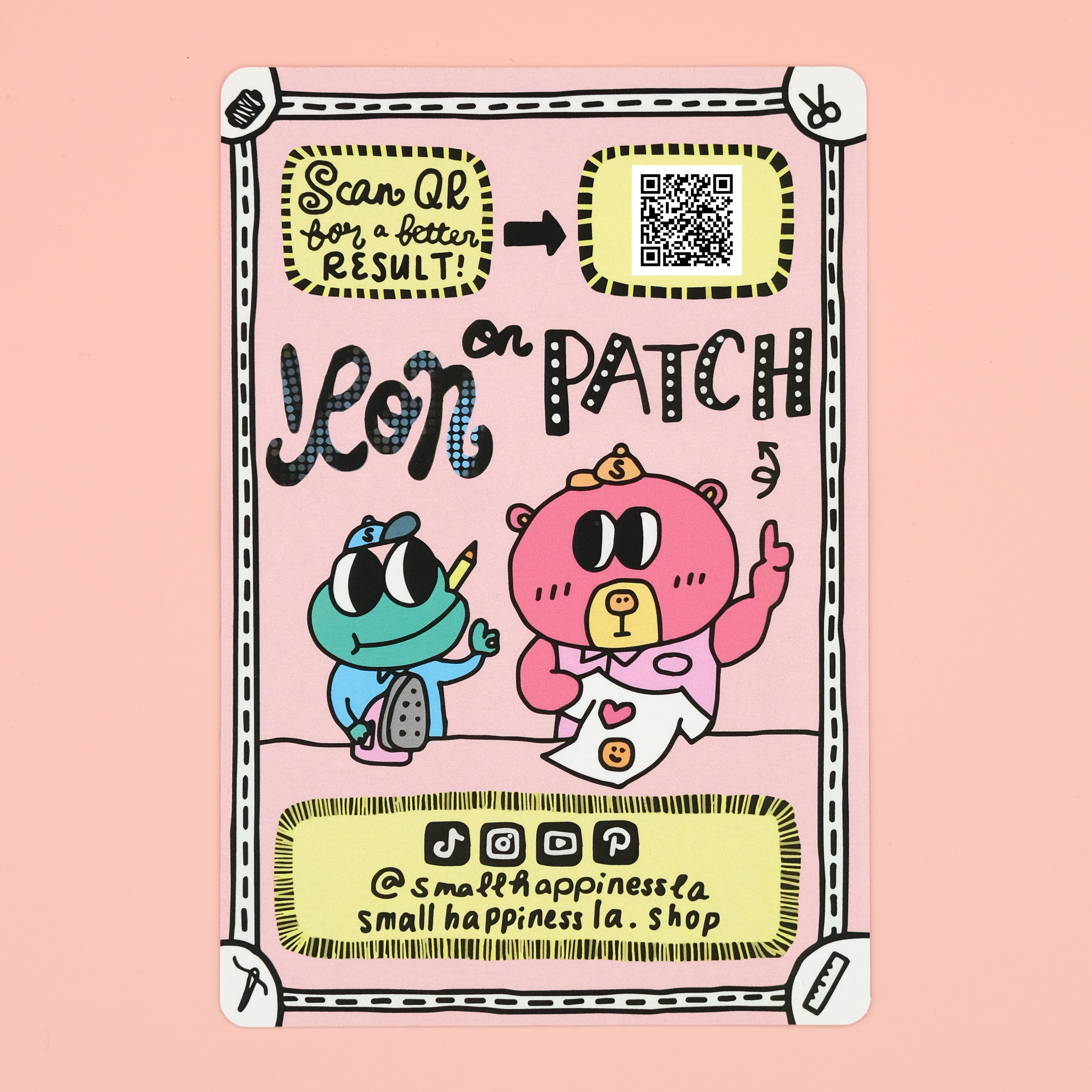 Self-Love Bunny Iron-on Embroidery Patch