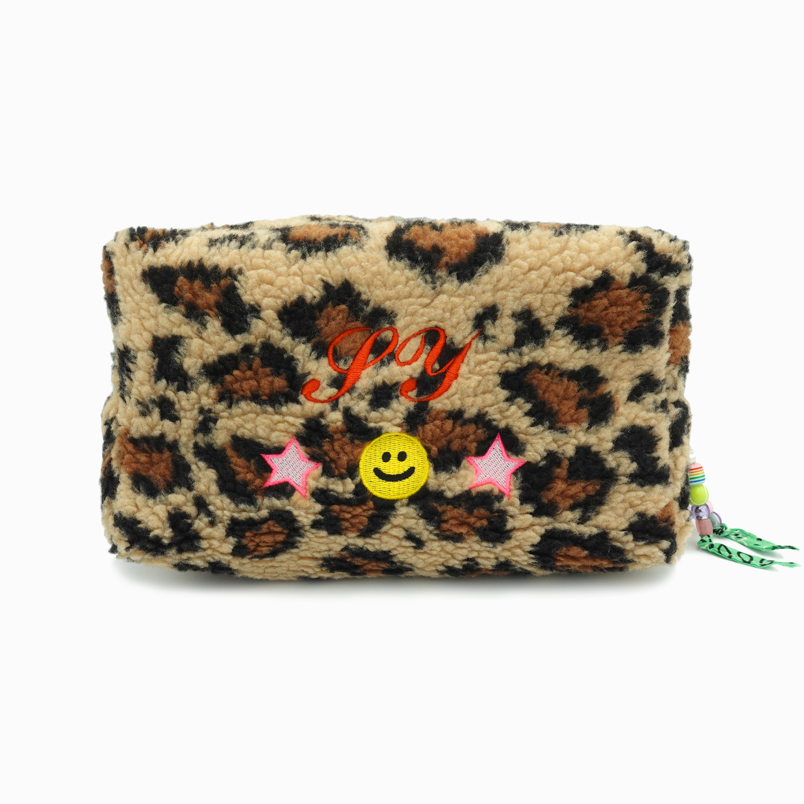 Large Handmade Leopard Print Pouch, Personalizable