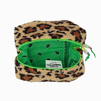 Large Handmade Leopard Print Pouch, Personalizable